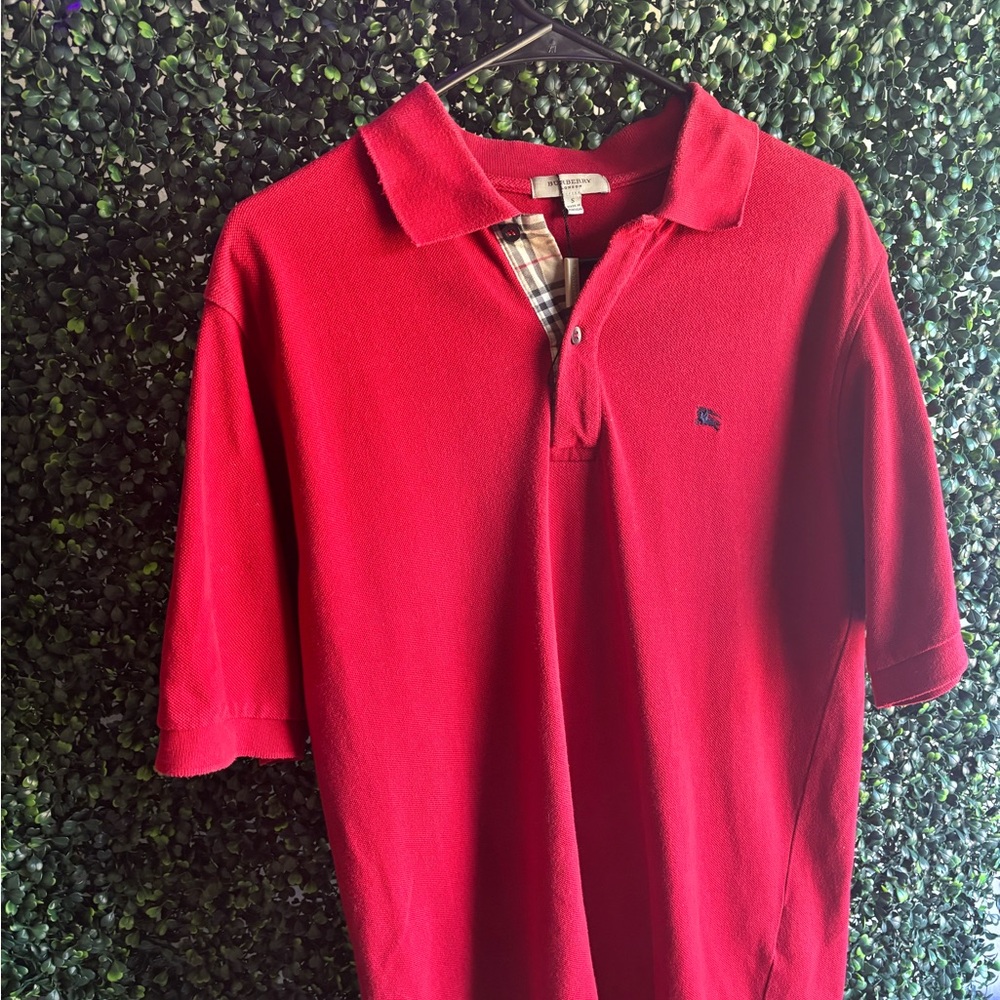 SOLD! Burberry Vibrant Red Polo Shirt